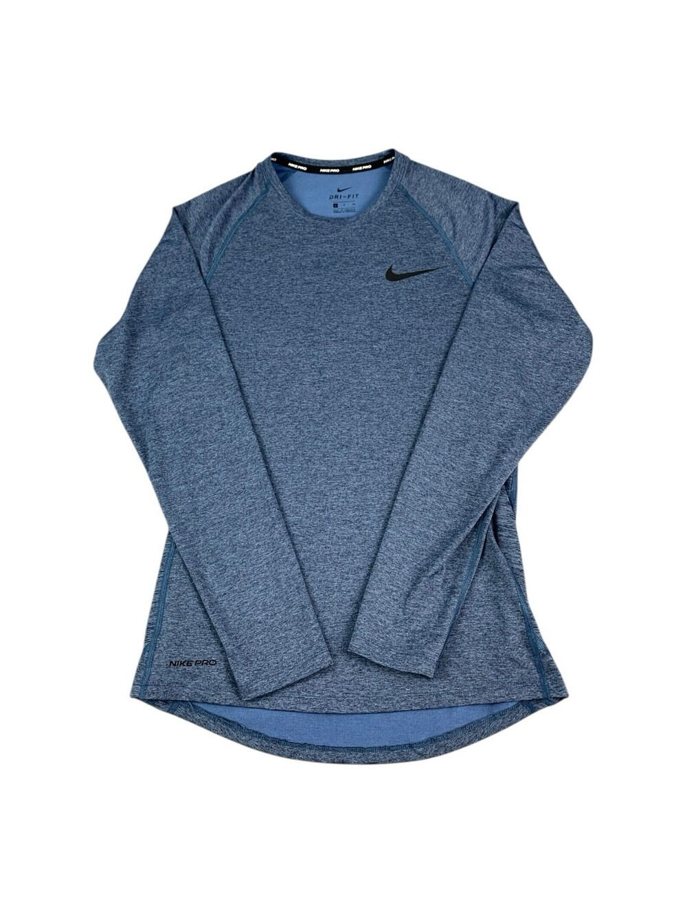Nike Pro Dri Fit Blue Athletic Training Top, Long Sleeves, Men’s Size Small